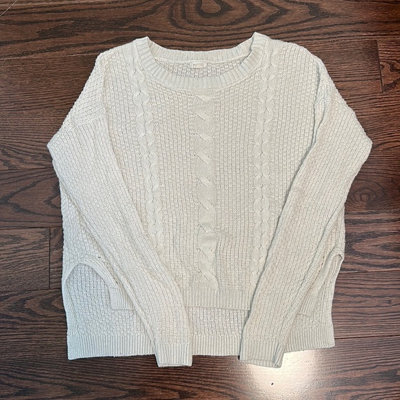 Garage White Knit Sweater | Size S - Picture 1 of 3